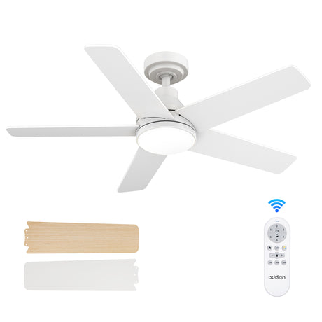 Addlon Ceiling Fans with Lights, 32/42/52 inch White/Nickel/Black Ceiling Fan with Light and Remote Control, Reversible, 3CCT, Dimmable, Noiseless, Small Ceiling Fan for Bedroom, Farmhouse, Indoor/Outdoor Use