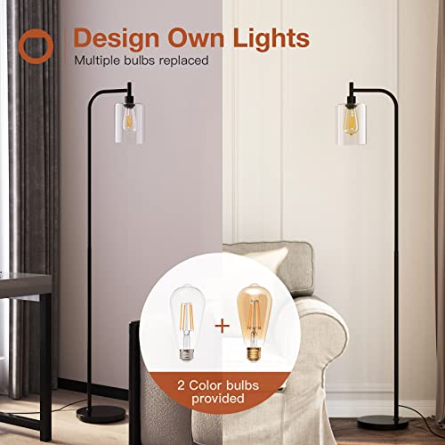 addlon Floor lamp with Glass Shade