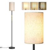 addlon dimmable Floor lamp with lampshade, LED Standing Floor lamp for Living Room and Bedroom - Black