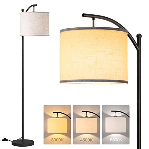 addlon dimmable Floor lamp with lampshade, led Floor lamp Standing lamp for Living Room and Bedroom - Gold